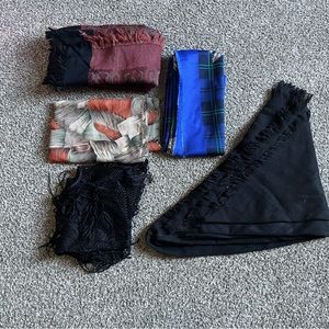 5 piece multi pattern scarf bundle